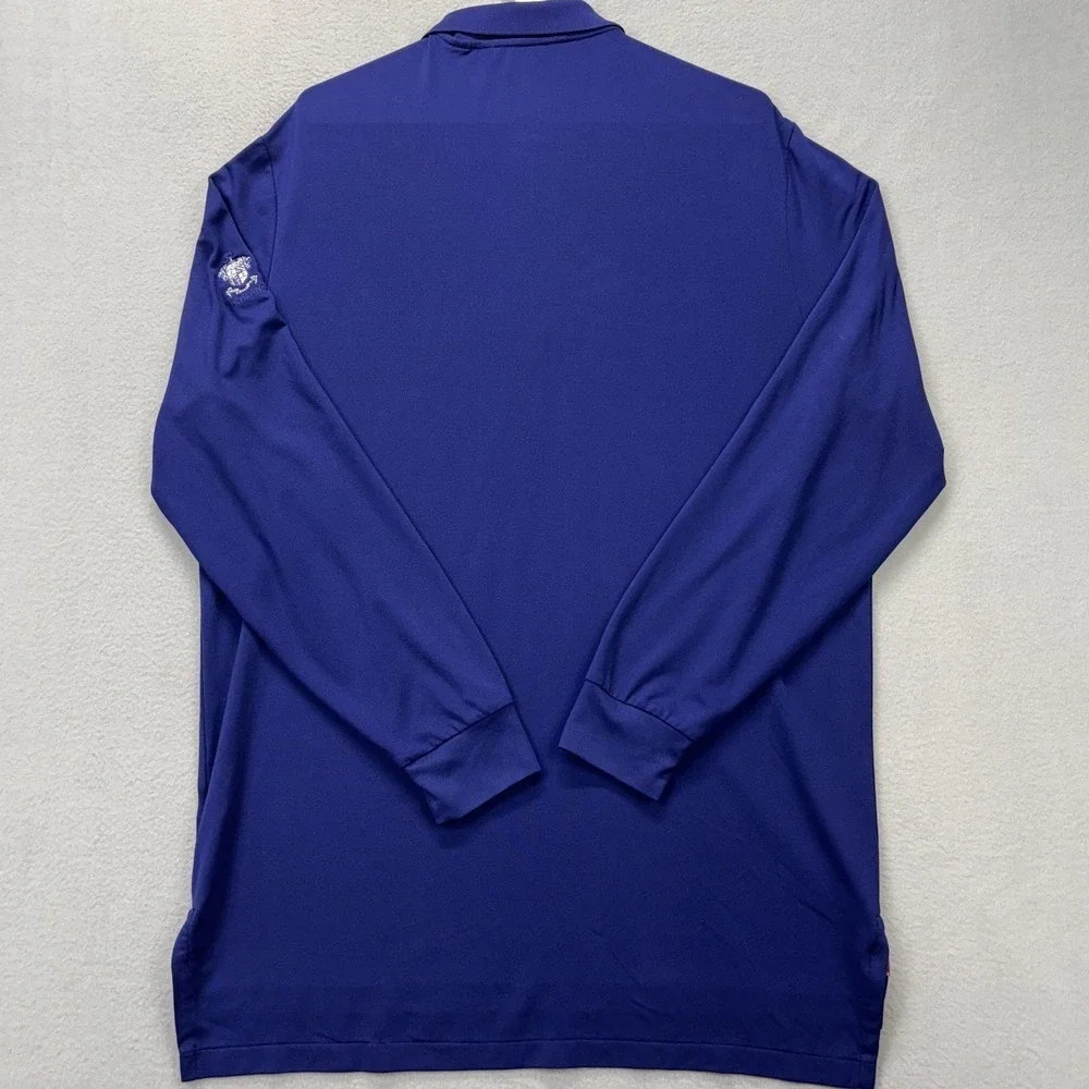 Polo Golf Ralph Lauren Polo Shirt Mens Large Blue Long Sleeve Stretch Richland